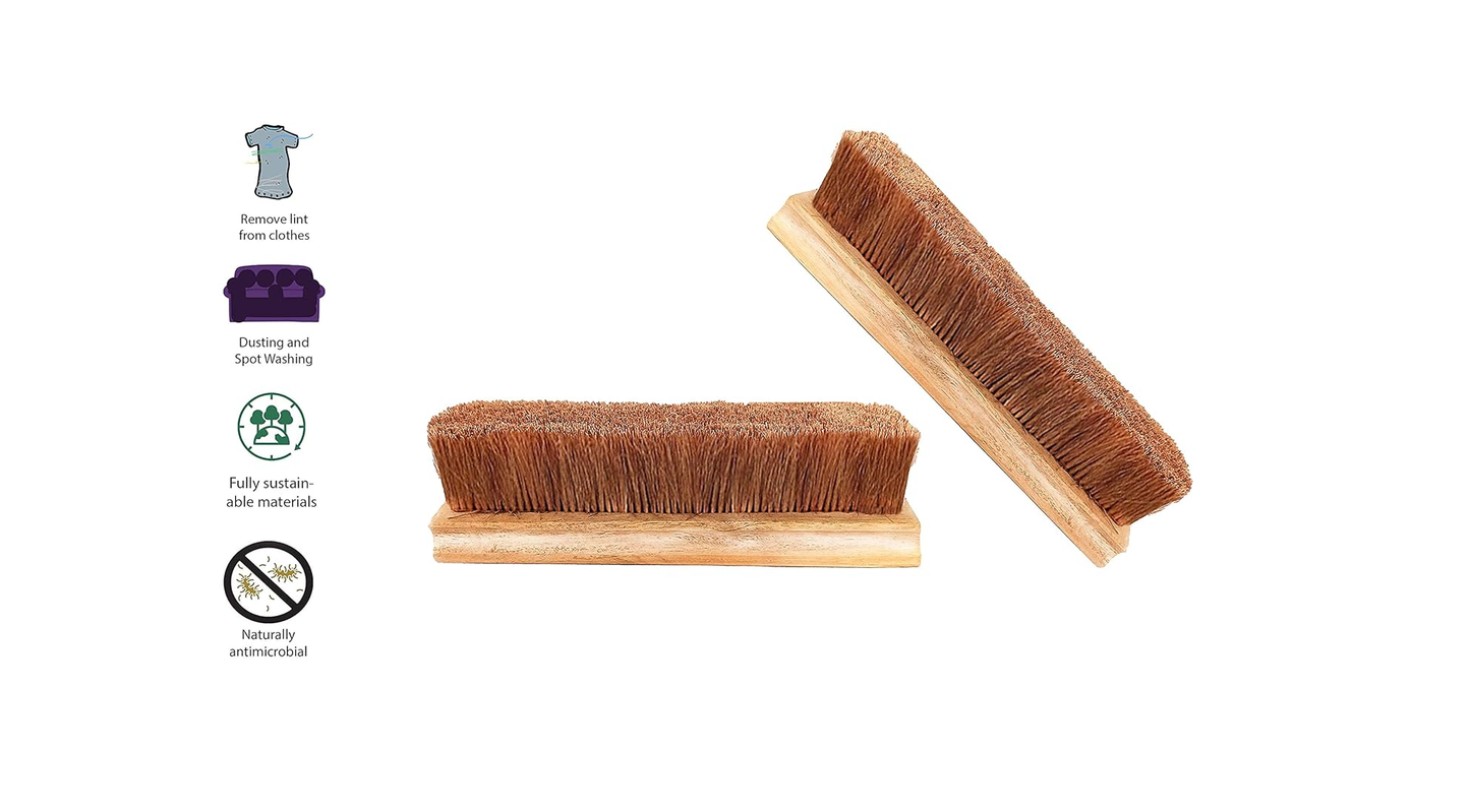 Palmera Premium Coir Lint Brush (Large, Brown) (Pack of 2)