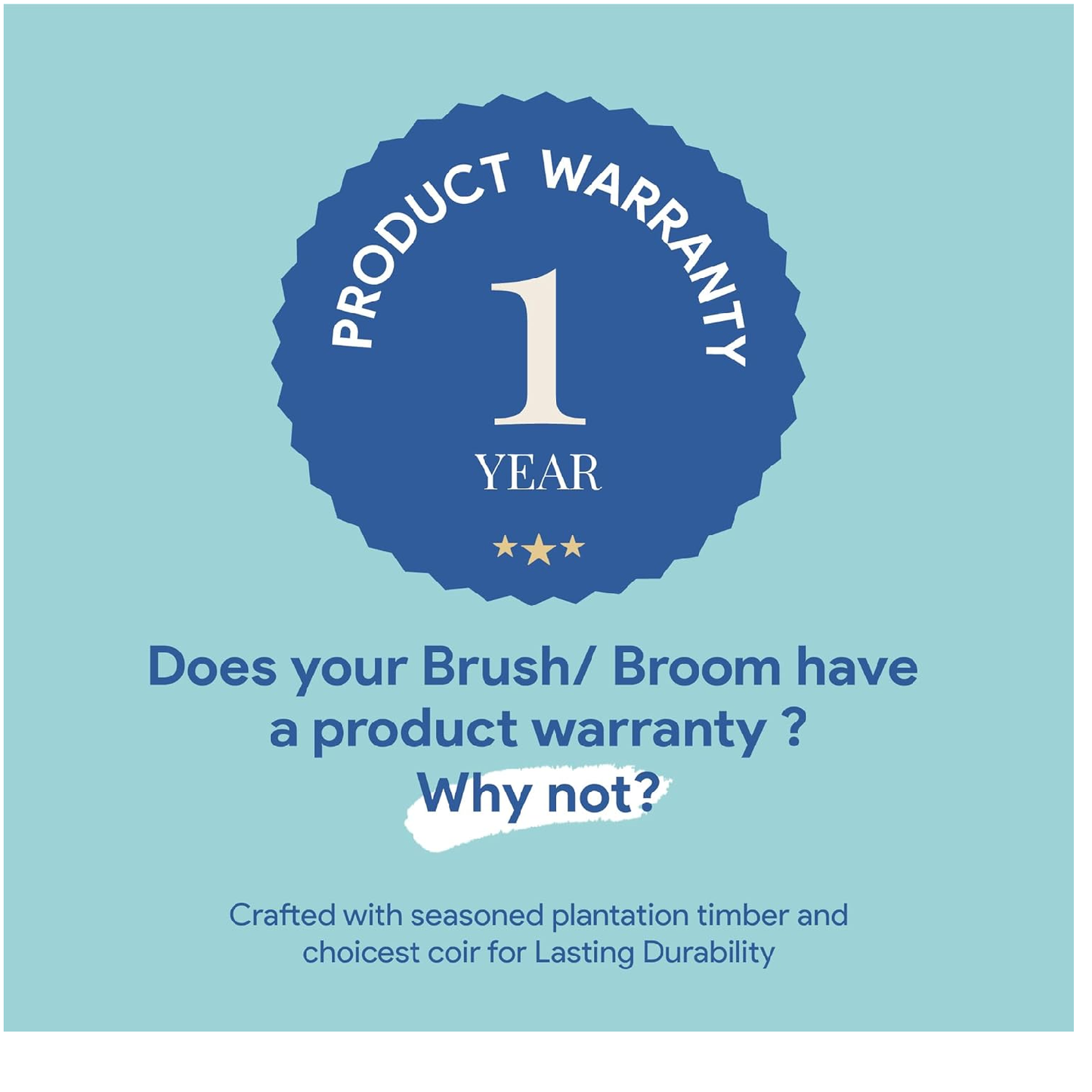 Palmera Wood Hard Floor Broom, Pack of 2, Brown, 18 inch Size