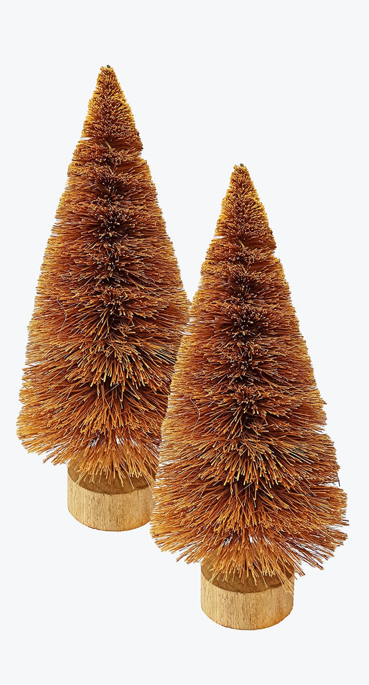 Palmera Natural Coir Christmas Tree for Seasonal Decorations on Cribs(Pack of 2, Height25cm)