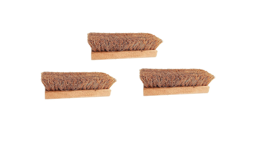 Palmera Value Coir Washing Brush (Neem Wood, Brown) (Pack of 3, Medium) (7 inch)