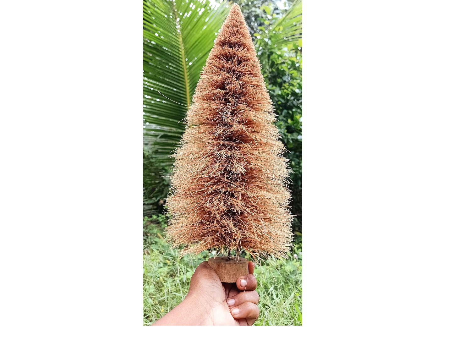 Palmera Natural Coir Christmas Tree for Seasonal Decorations on Crib(Pack of 1, Height 38cm)