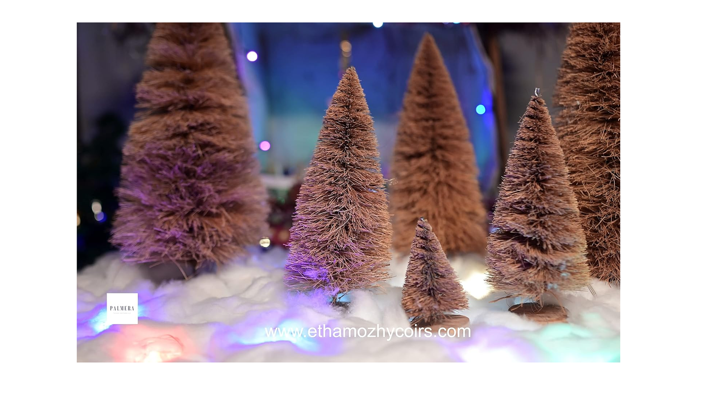 Palmera Natural Coir Christmas Tree for Seasonal Decorations on Crib(Pack of 1, Height 38cm)