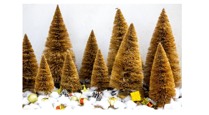 Palmera Natural Coir Christmas Tree for Seasonal Decorations on Crib(Pack of 1, Height 38cm)