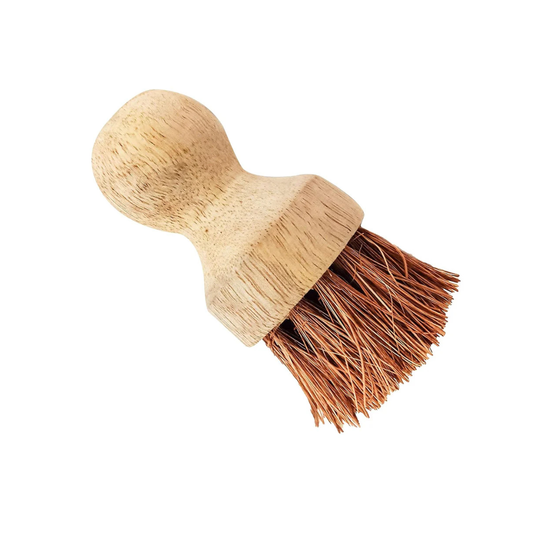 Palmera Natural Coir Tawa Brush for Spreading Oil on Dosa Tawa, Iron Tawa, Roti Tawa & Low Oil Frying on Pans (Fully Natural Food Grade Varnished Wood) (Pack of 1)