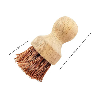 Palmera Natural Coir Tawa Brush for Spreading Oil on Dosa Tawa, Iron Tawa, Roti Tawa & Low Oil Frying on Pans (Fully Natural Food Grade Varnished Wood) (Pack of 1)