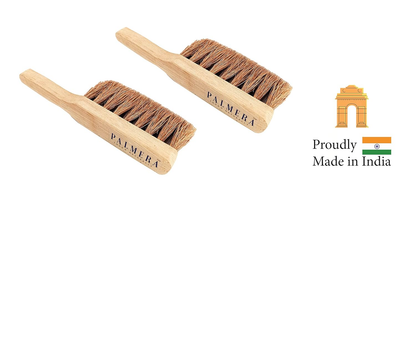 Palmera Coir Flat Banister Brush-350Gram(Natural Wood, Pack of 2)