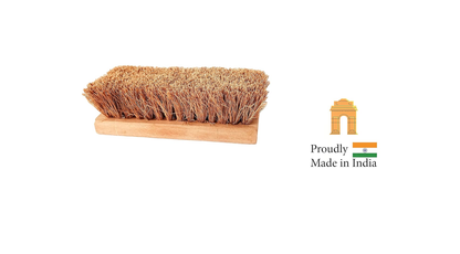 Palmera Value Coir Washing Brush (Neem Wood, Brown) (1, Small) (6 inch)