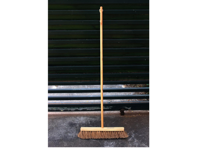 Palmera Coir Indoor Natural Lightweight Broom|1year Warranty|Upright Sweeping(4.25 ft)|Removes Cobwebs|CoirPro Bristle |Plastic Free|Wither Free Unlike Jhaadu|Brown 18 inch(2pc)