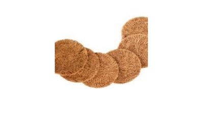 New Natural Coir Scrubber for Your Utensils (Pack of 6)