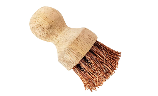 Palmera Natural Coir Tawa Brush for Spreading Oil on Dosa Tawa, Iron Tawa, Roti Tawa & Low Oil Frying on Pans (Fully Natural Food Grade Varnished Wood, 9X6X6 cm) (Pack of 1)